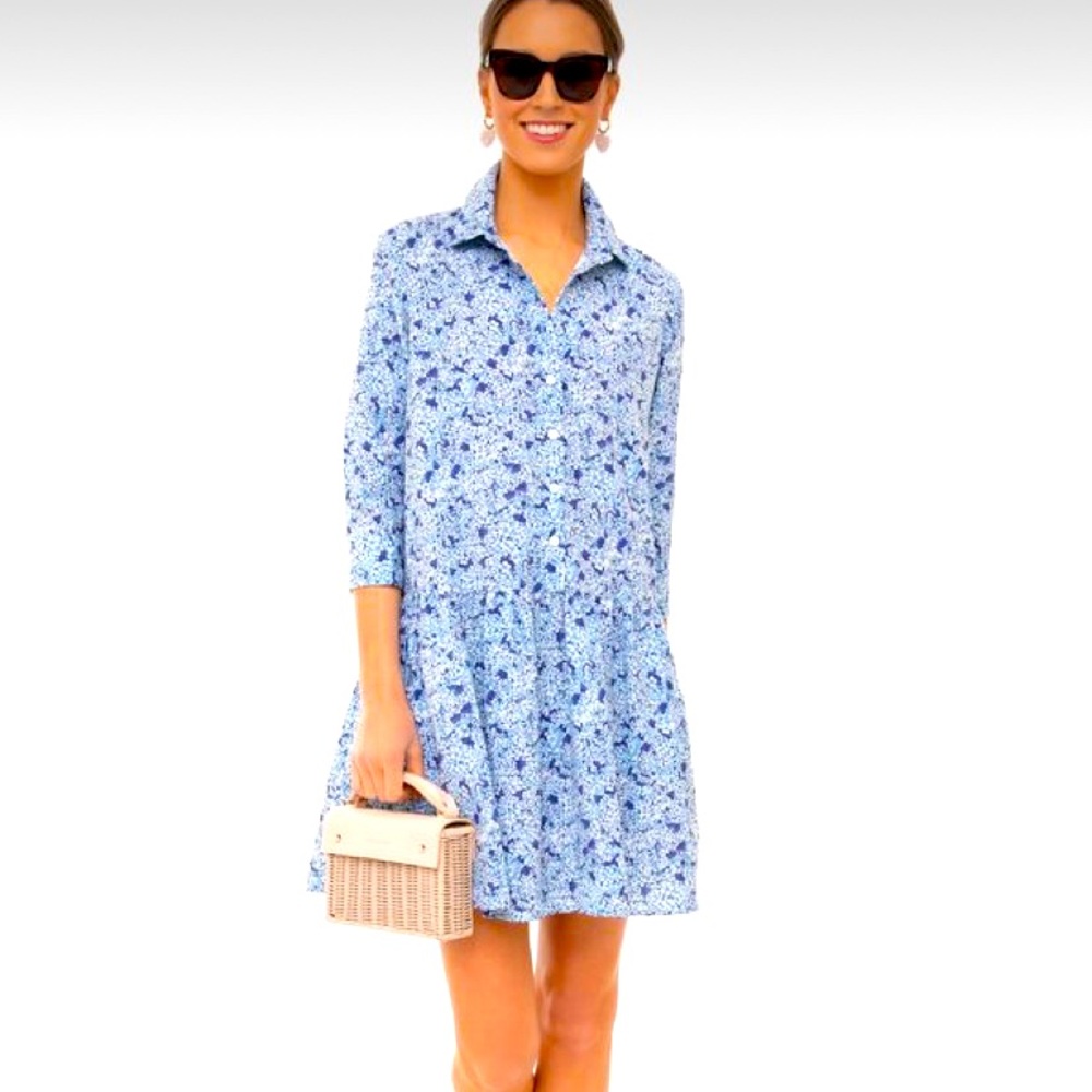 Tuckernuck Hydrangea Hayes shirt dress